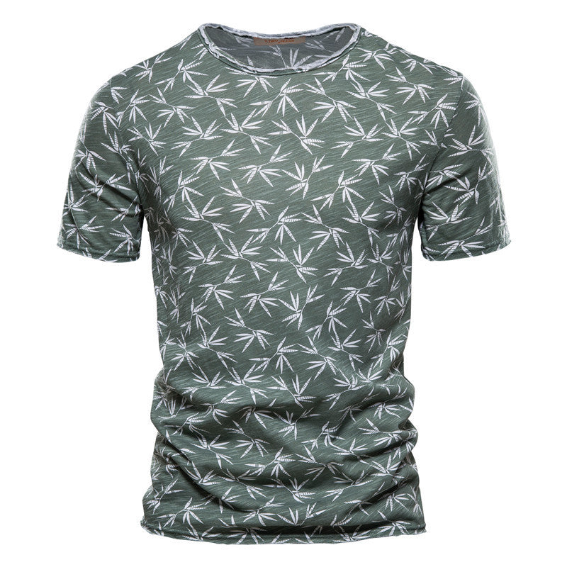 Camiseta Casual Slim-Fit de Manga Corta