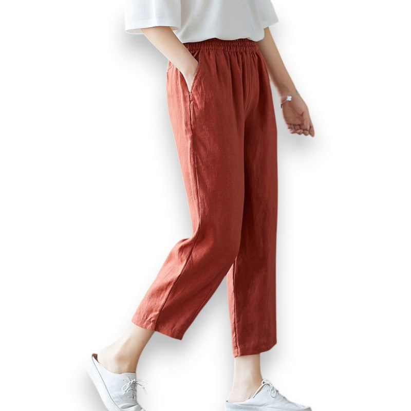 Pantaloncini Casual da Donna in Cotone con Taglio Carrot - Etnicool