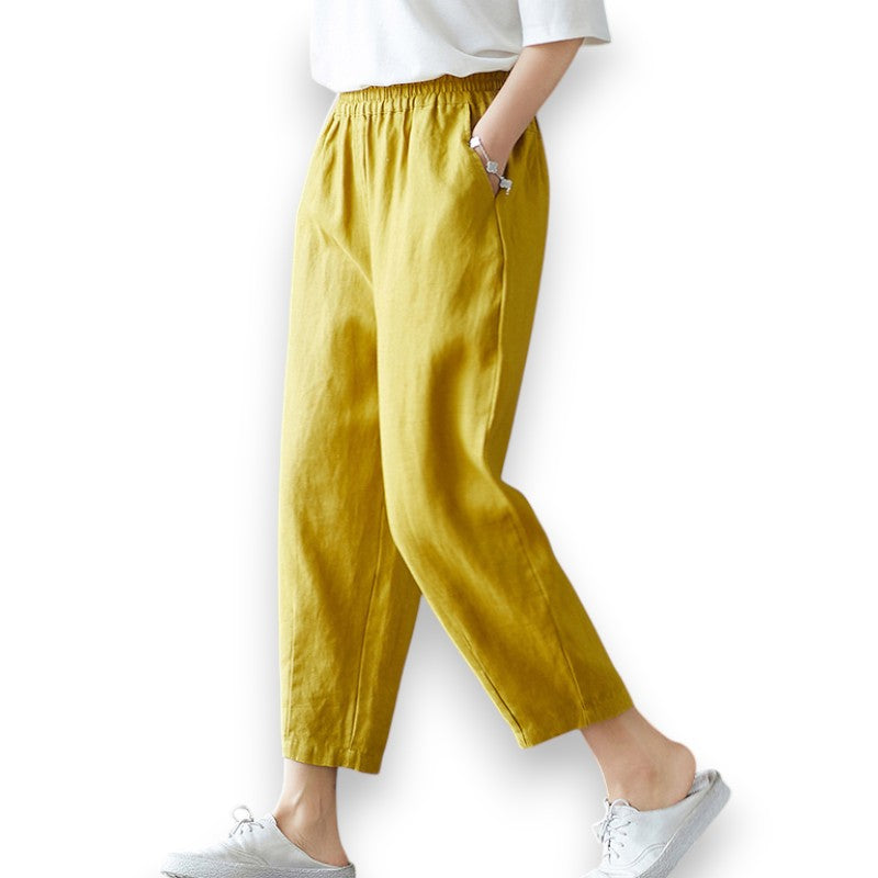 Pantaloncini Casual da Donna in Cotone con Taglio Carrot - Etnicool