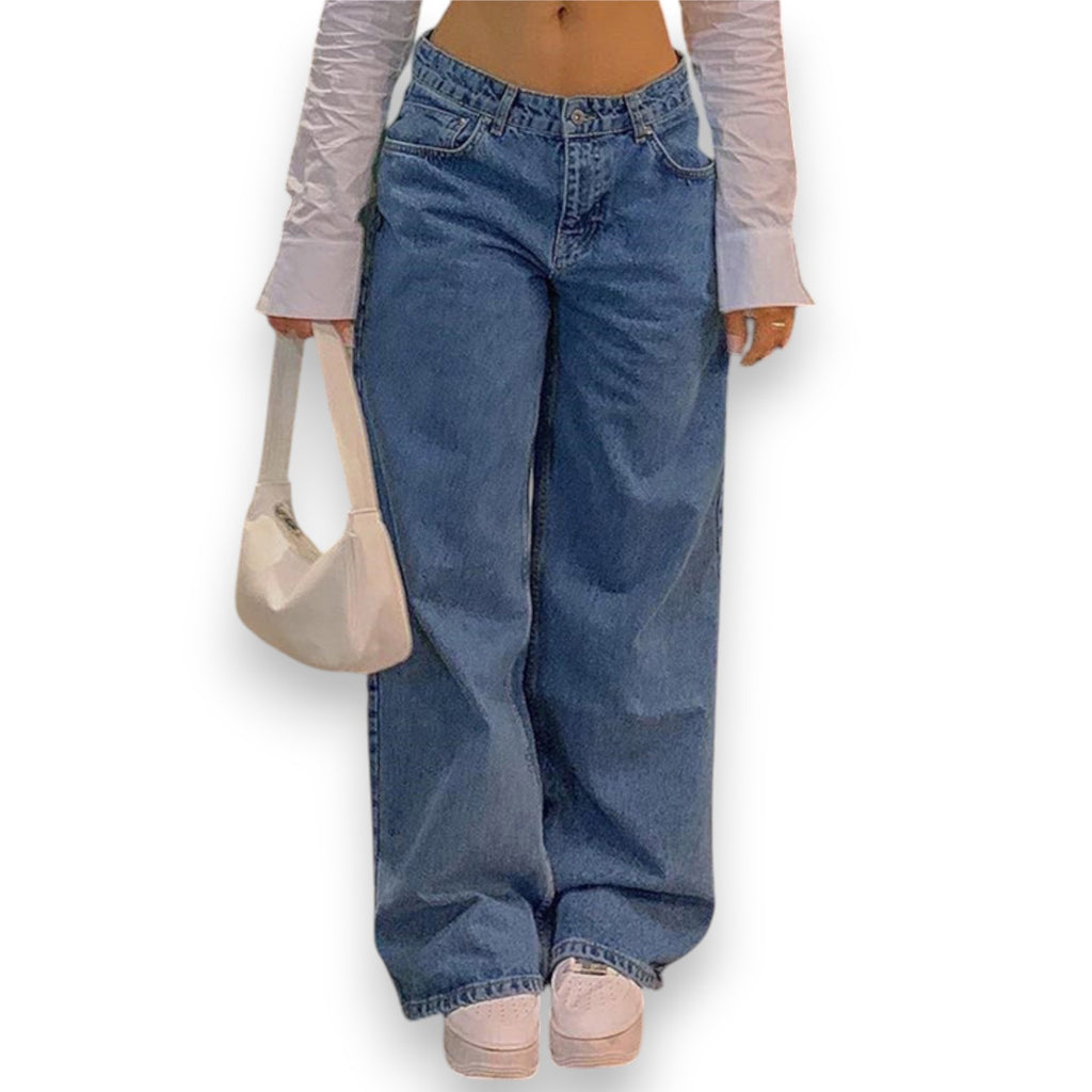 Jeans Retro Street a Vita Bassa con Gamba Dritta - Etnicool
