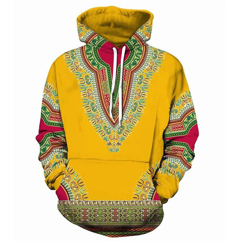 Felpa con Cappuccio Stile Africano