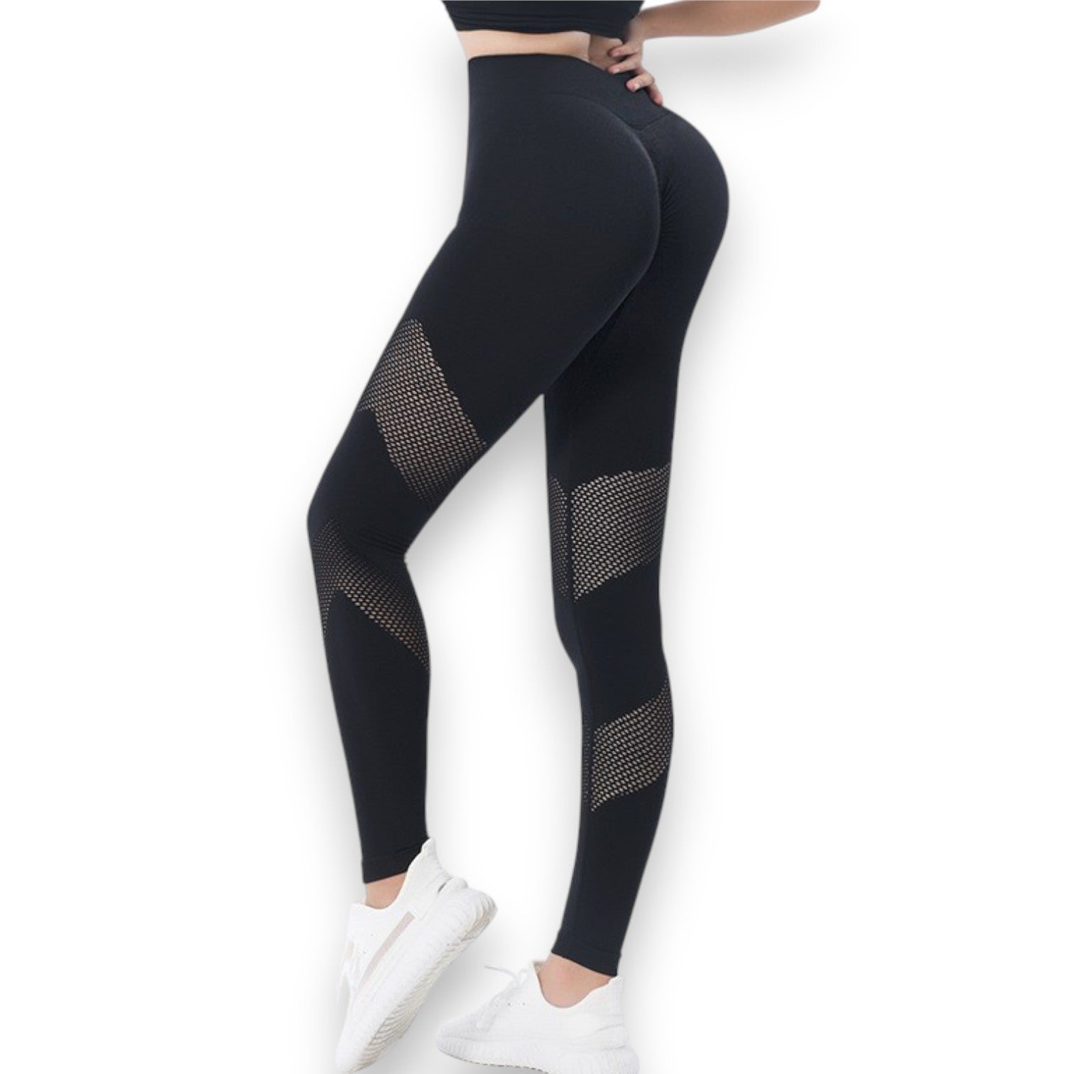 Leggings da Yoga con Design Forato e Stampa Sfumatа - Etnicool