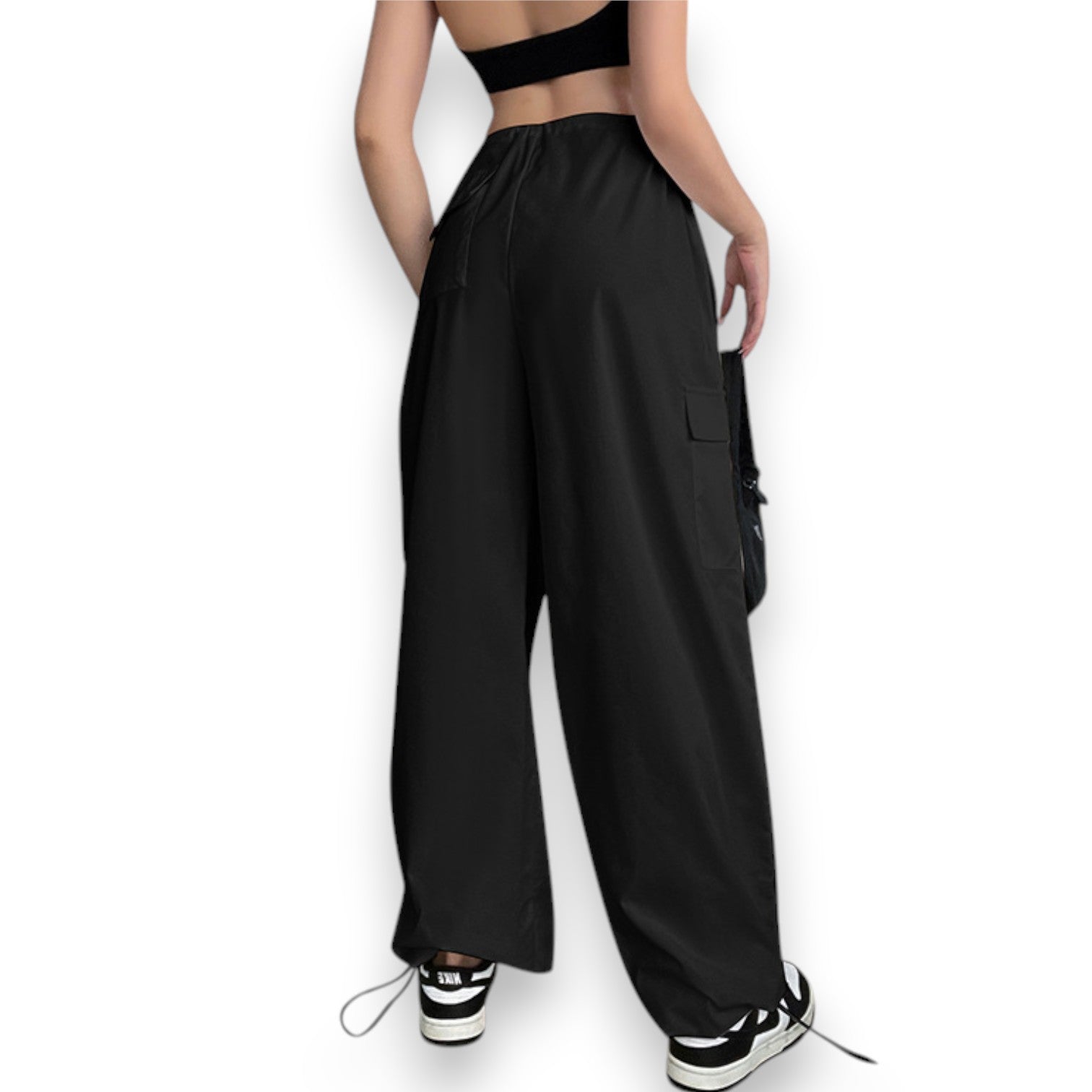 Pantalones Casual de Pierna Ancha y Suelta