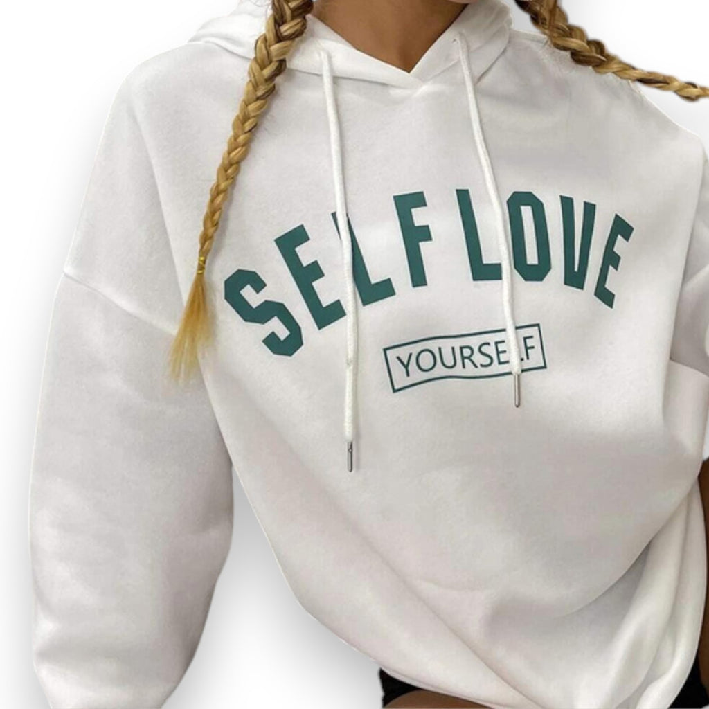 Sudadera con Capucha de Color Sólido y Estilo Simple
