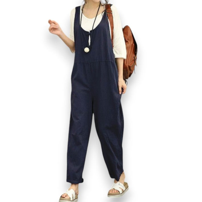 Pantaloni Casual Larghi con Bretelle - Etnicool