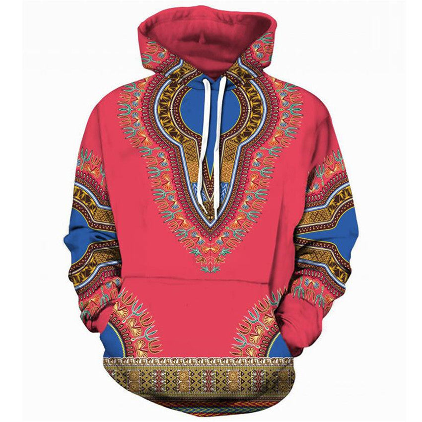 Felpa con Cappuccio Stile Africano