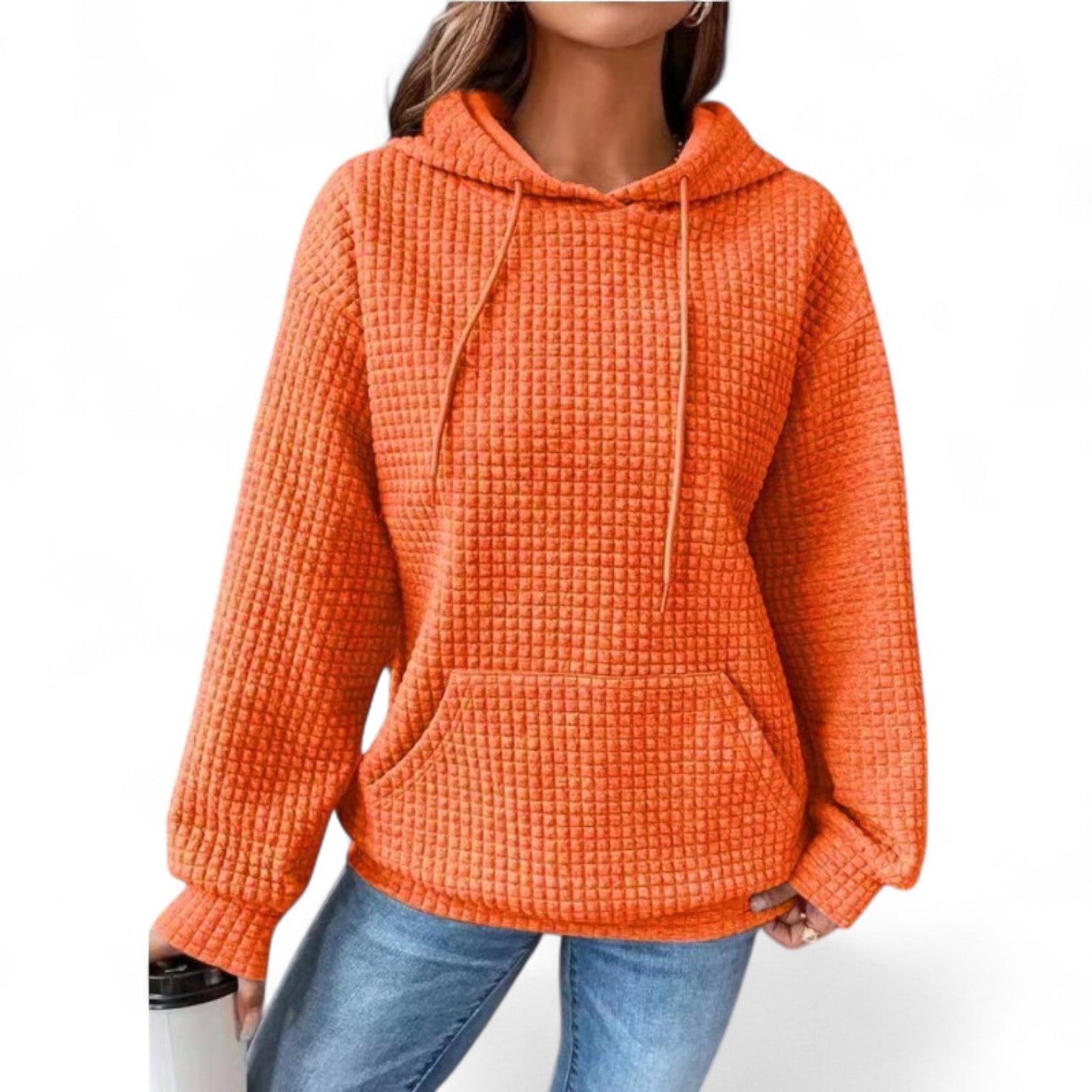 Suéter Casual Holgado con Capucha