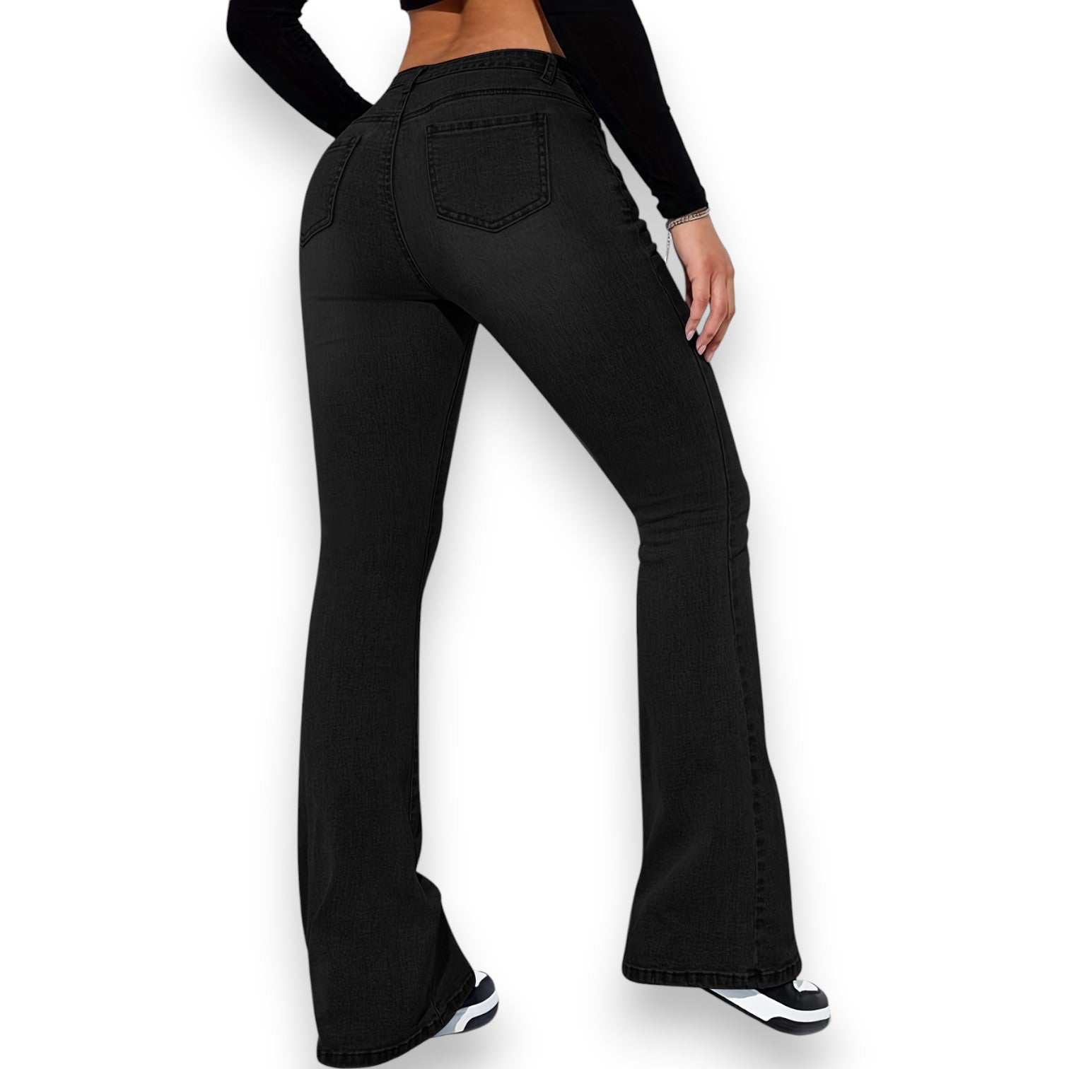 Jeans da Donna a Taglio Slim con Design a Zampa - Etnicool