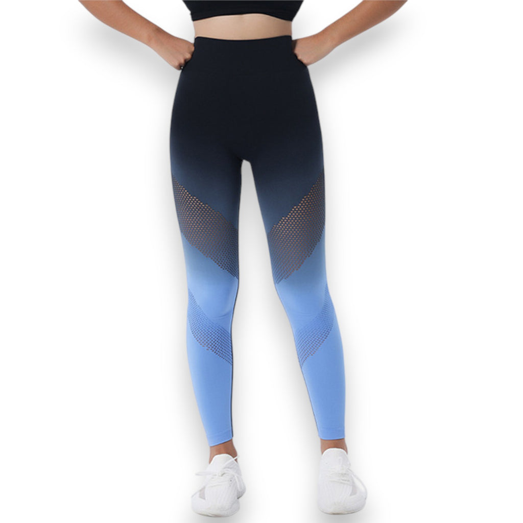 Leggings da Yoga con Design Forato e Stampa Sfumatа - Etnicool