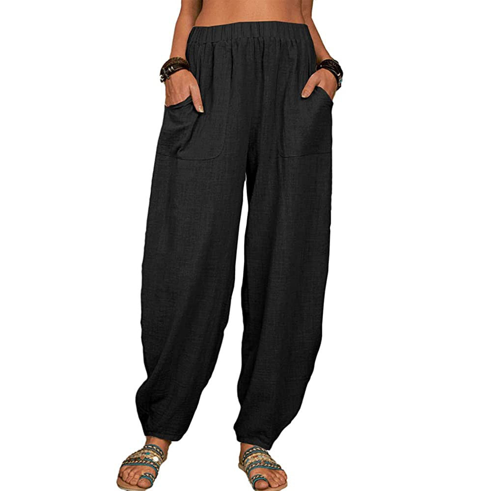 Pantaloni Harem Larghi con Tasche - Etnicool