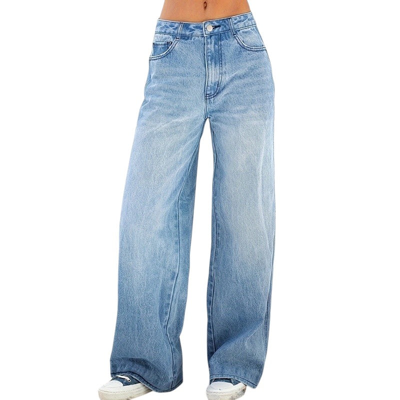 Jeans a Gamba Larga e Vita Alta - Etnicool