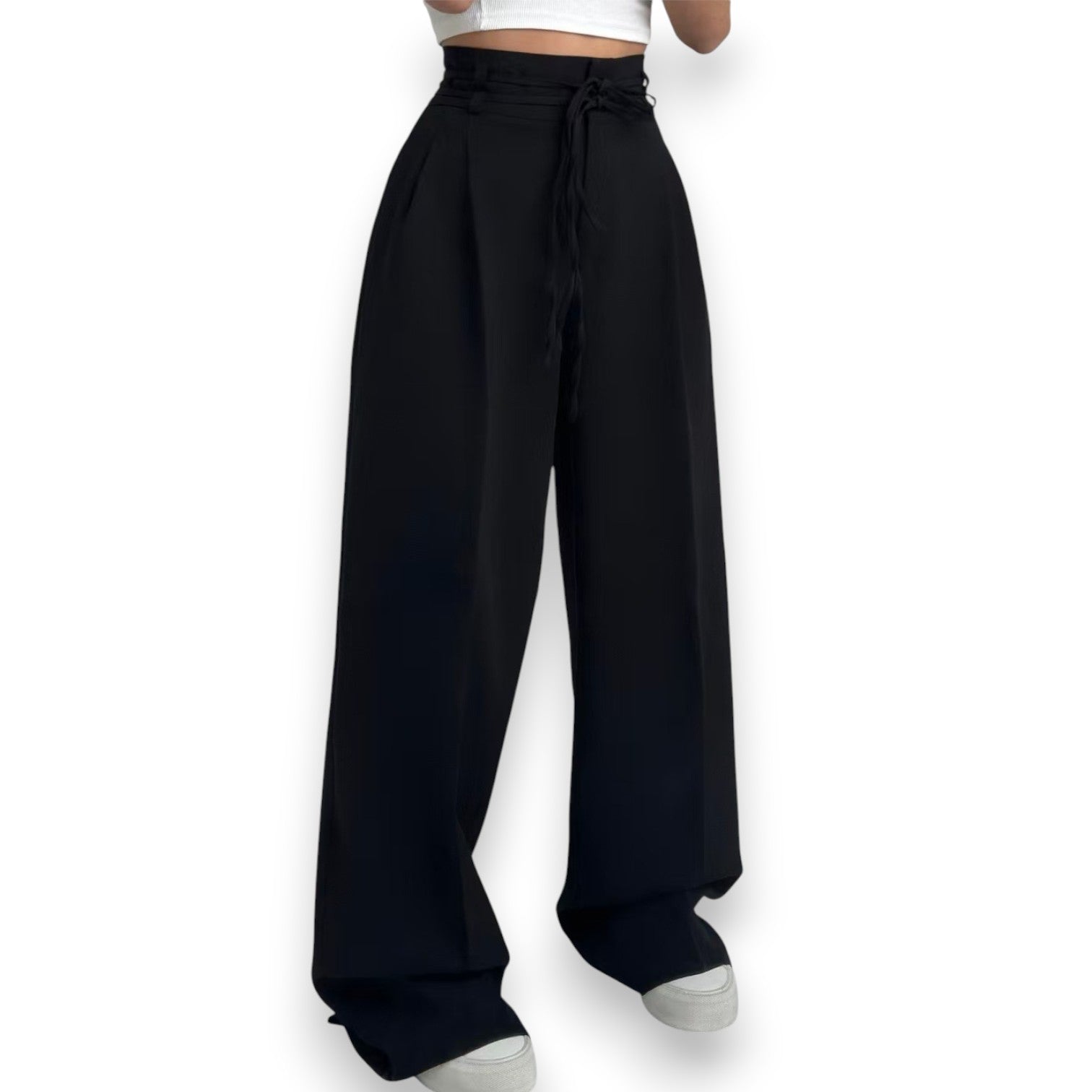 Pantaloni a Vita Alta con Laccio - Etnicool