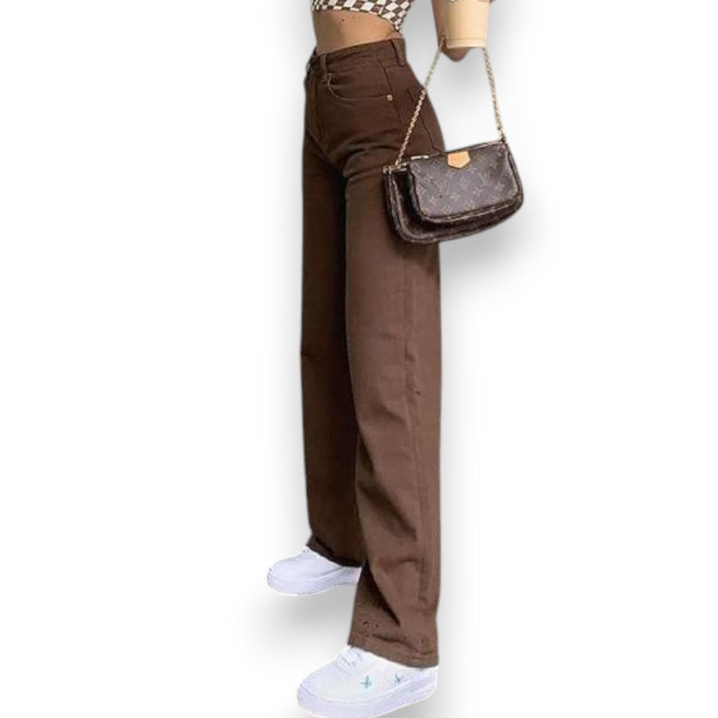Jeans Marroni Retro Americani - Etnicool
