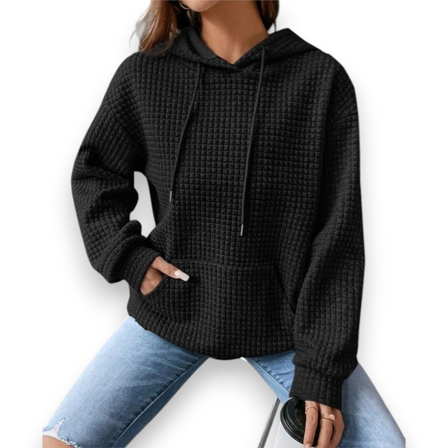 Suéter Casual Holgado con Capucha